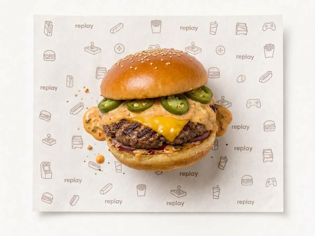 Beef Burger mit Cheddar und Jalapeños