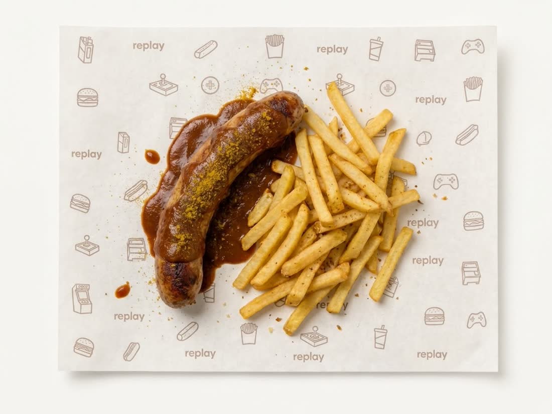 Currywurst mit Pommes